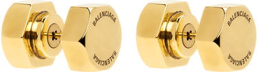 Облекло Balenciaga Garage Double Screw Earrings Бежово | 770138-TZ99J-0604, 1