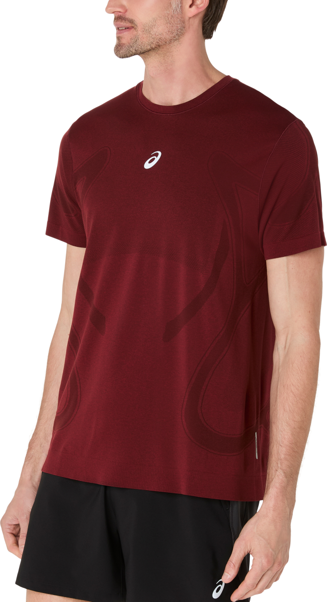 Тениска Asics Road Seamless Short Sleeve T-Shirt Бургунди | 2011d355-200, 1