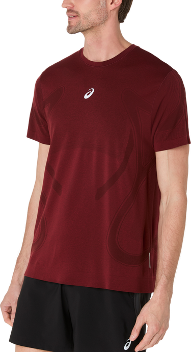 Тениска Asics Road Seamless Short Sleeve T-Shirt Бургунди | 2011d355-200, 1