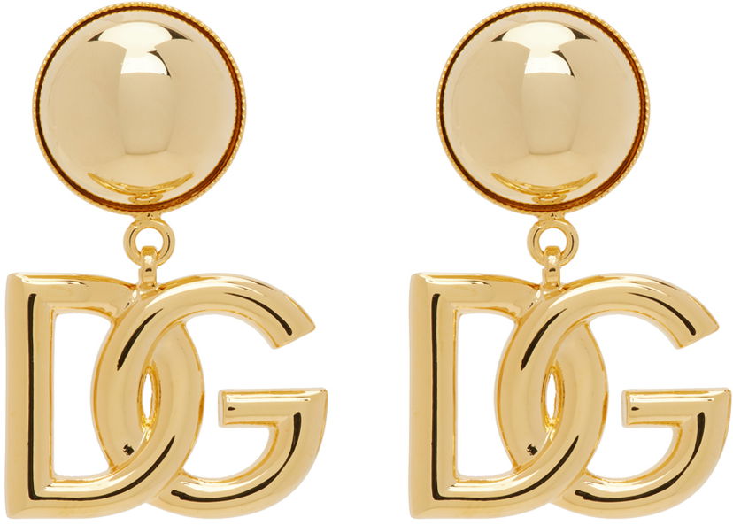 Обеци Dolce & Gabbana Gold 'DG' Earrings Металик | WEN6P6 W1111