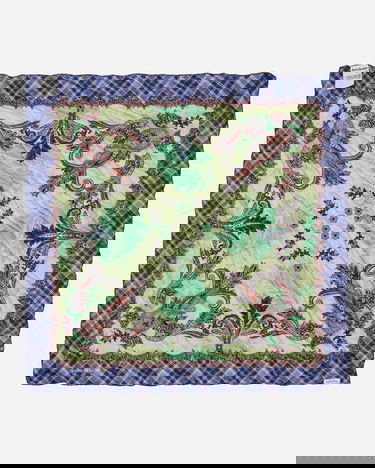 Шал Acne Studios Printed Silk Bandana Зелено | CA0274- ALG, 2