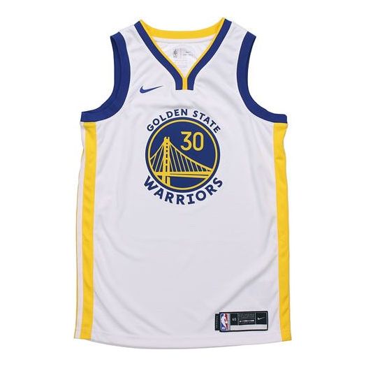 Фланелка Nike Golden State Warriors Stephen Curry Swingman Jersey Бяло | CW3591-107