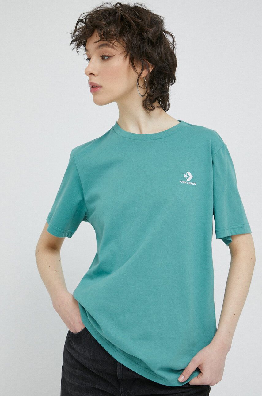 Тениска Converse Go-To Embroidered Star Chevron Standard Fit Tee Тюркоазено | 10023876.A11, 0
