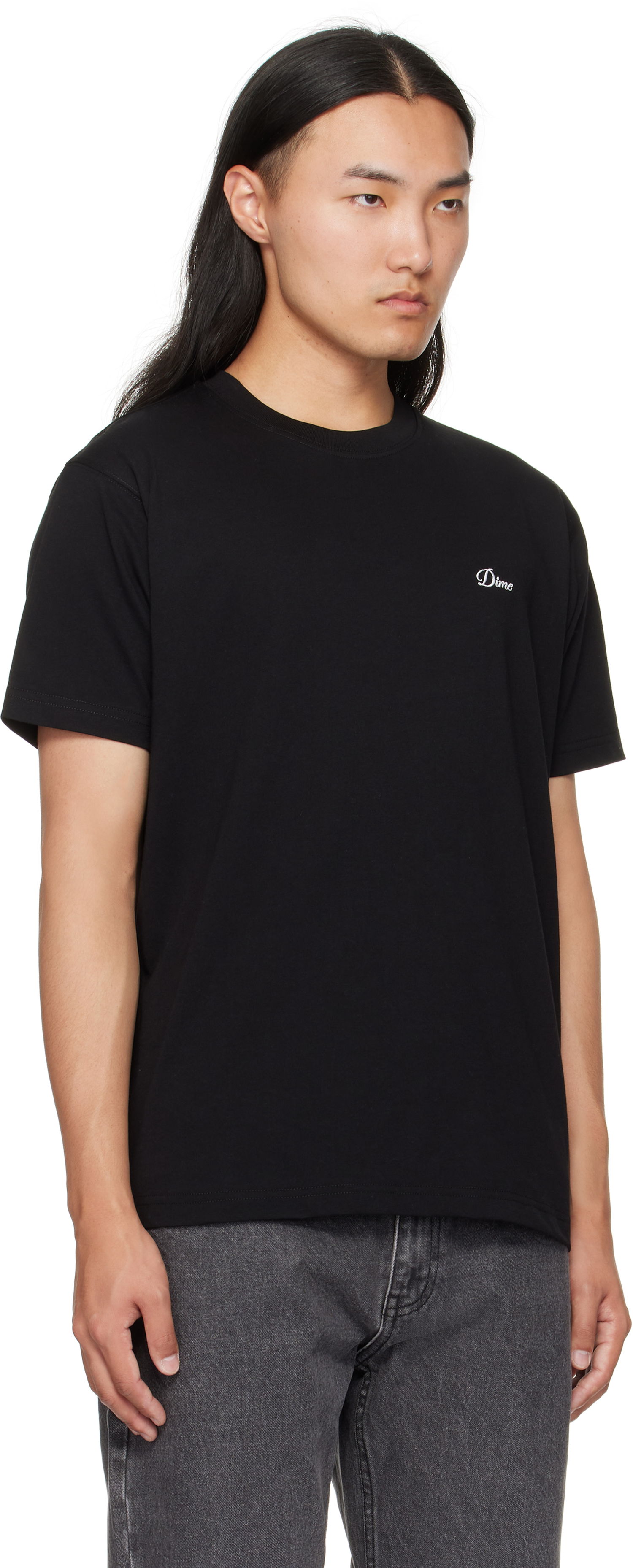 Тениска Dime Dime Cursive Logo T-Shirt Черно | DIMEFA2544BLK, 1