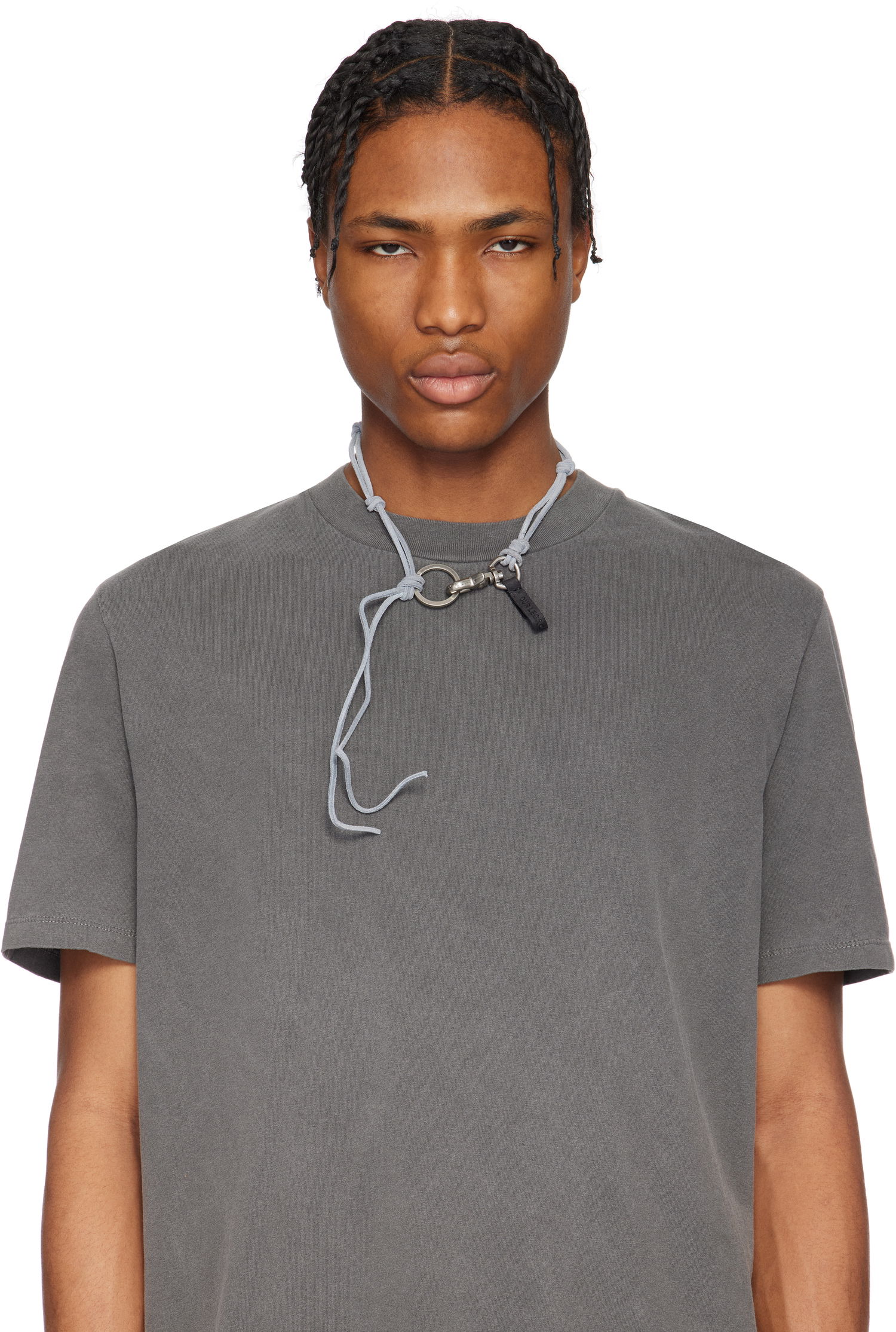 Ключодържатели OUR LEGACY Our Legacy Ladon Suede Necklace Сиво | A2238LBE, 1