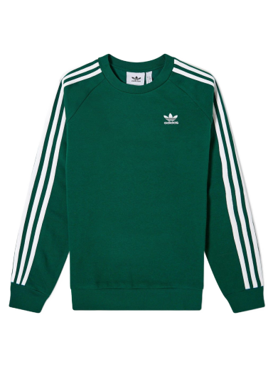 Суитчър adidas Originals 3 Stripe Crew Sweatshirt Зелено | IA4863