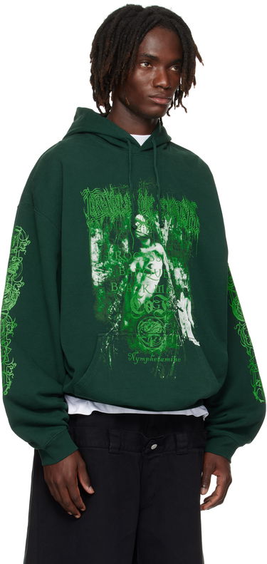 Суитчър VETEMENTS Vetements Cradle of Filth Nymphetamine Oversized Hoodie Зелено | UCF76HD750E, 1