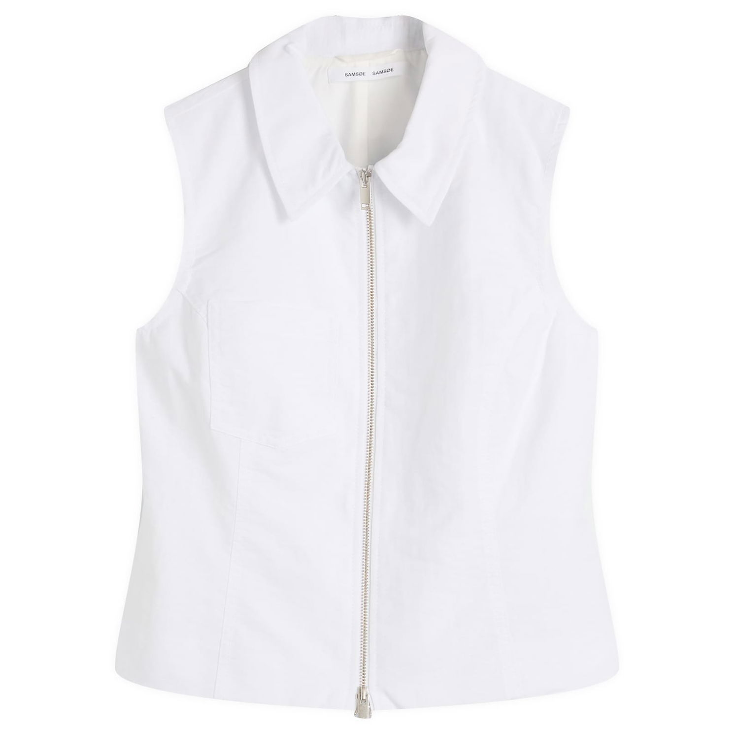 Жилетка Samsoe Samsoe Sariana Zip-Up Vest Бяло | F25200052-110601TCX, 1