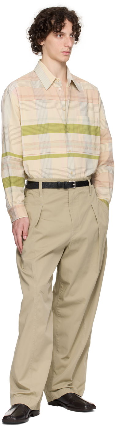 Риза LEMAIRE Lemaire Relaxed Plaid Shirt Бежово | SH1176 LF1396, 4