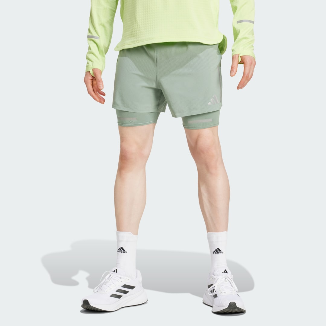 Къси панталони adidas Performance Ultimate Running Reflective 2-in-1 Shorts Зелено | JC7336, 0