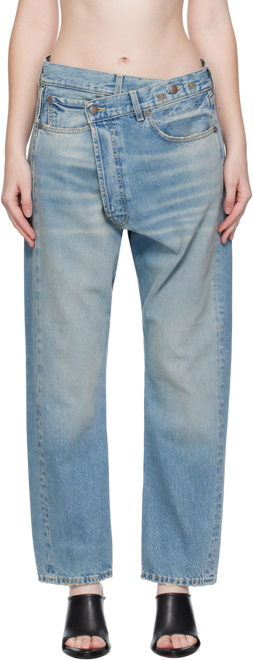 Дънки R13 R13 Crossover Jeans Синьо | R13W2048-D343A