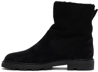 Облекло Manolo Blahnik Manolo Blahnik Tomosa Suede Shearling Boots Черно | 324-2781, 2