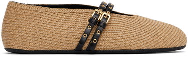Облекло Alaïa ALAÏA Paper Straw Ballerina Flats Бежово | AA3A058TK036, 0