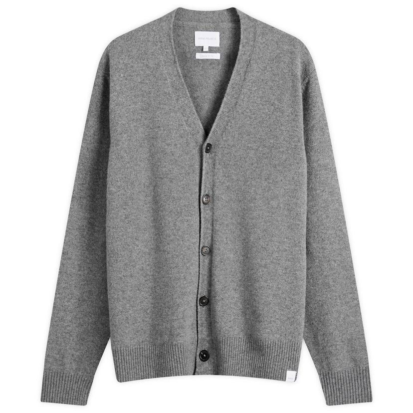 Пуловер NORSE PROJECTS Lambswool Knit Cardigan Сиво | N45-0624-1500