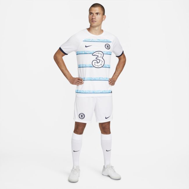 Тениска Nike Chelsea F.C. 2022/23 Stadium Away Dri-FIT Football Shirt Бяло | DM1834-101, 0