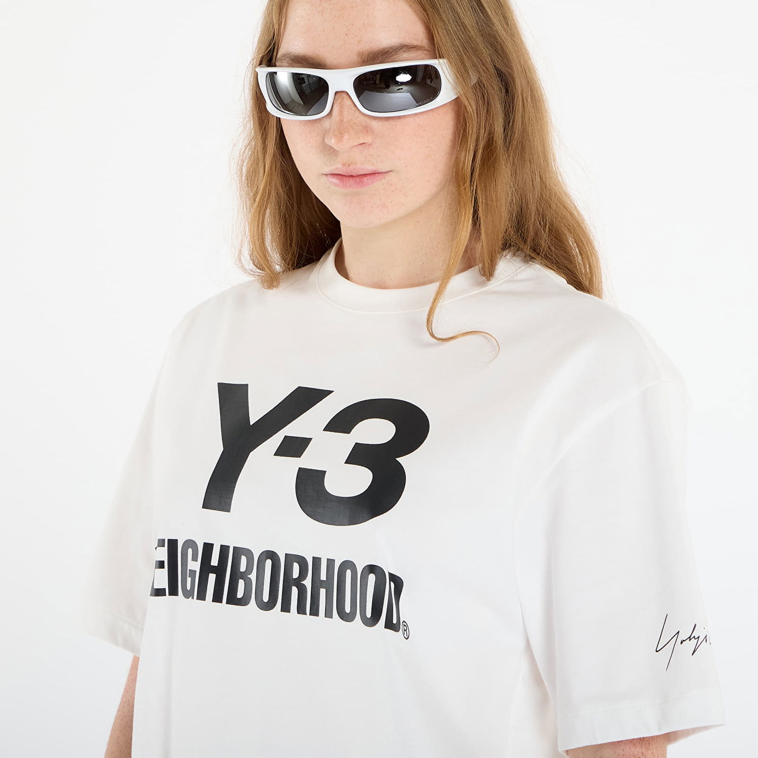 Тениска Y-3 Y-3 x Neighborhood Logo T-Shirt Бяло | JX7449, 1