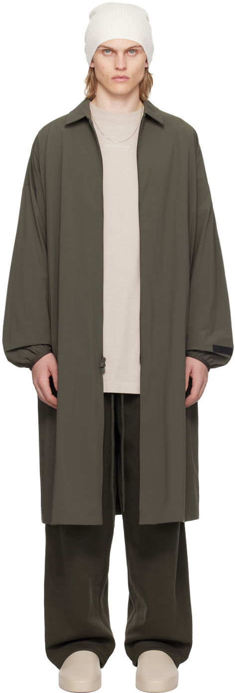 Дъждобран Fear of God Fear of God Essentials Long Sleeve Shirt Jacket Зелено | 202SP244600F