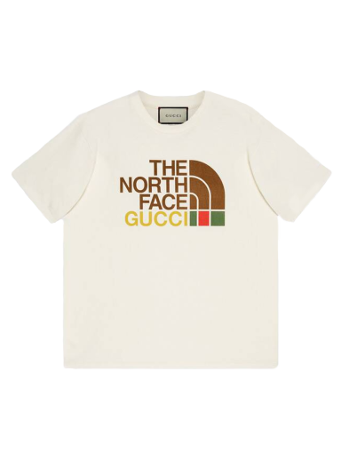 Тениска Gucci x The North Face Oversize T-Shirt Бежово | 616036 XJDCL 9756