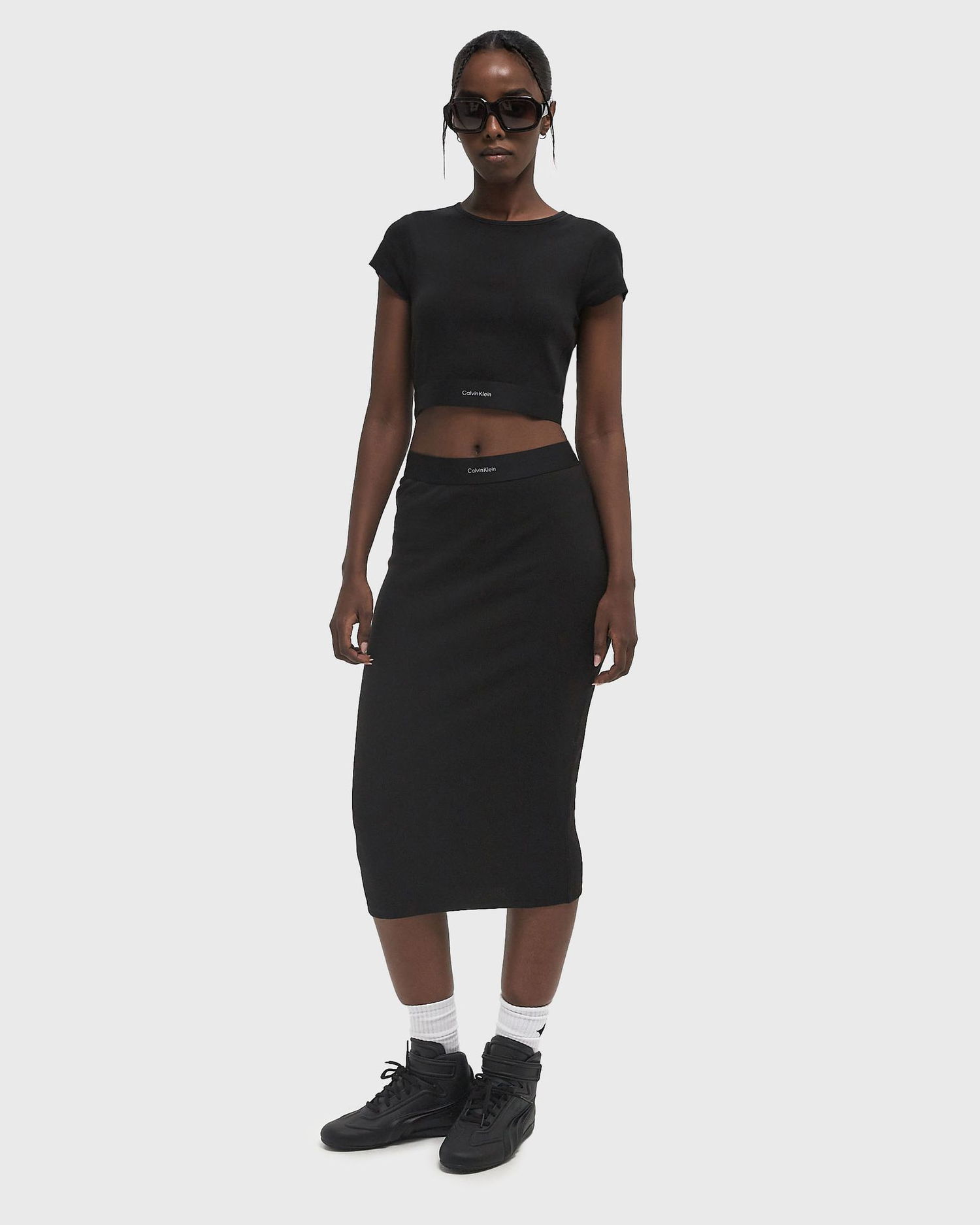 Пола CALVIN KLEIN Calvin Klein Underwear Cotton Stretch Rib Skirt Черно | LV00QS7350UB1, 1