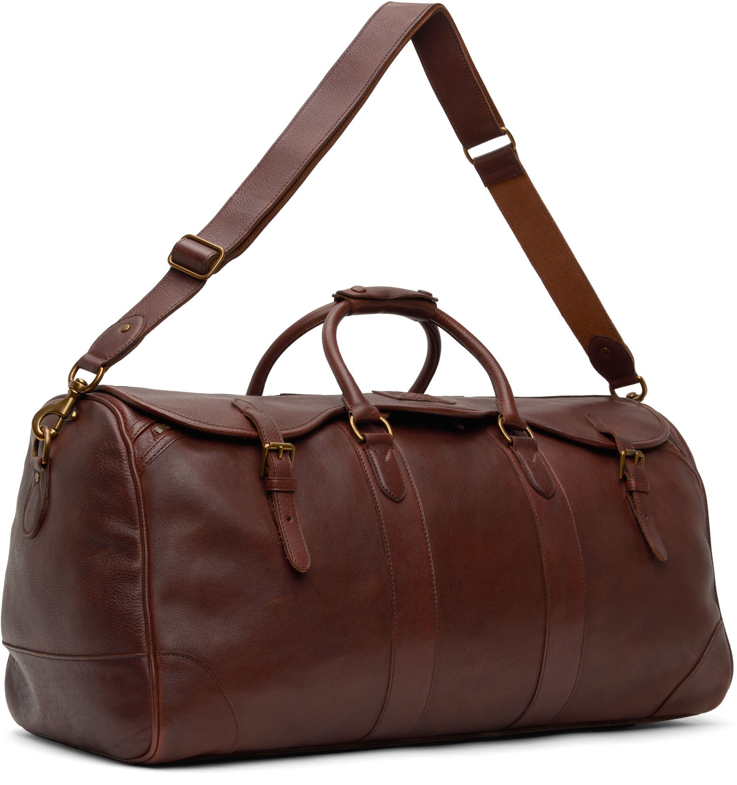 Чанта за пътуване Polo by Ralph Lauren Ralph Lauren Heritage Leather Duffle Bag Кафяво | 405946034001, 1