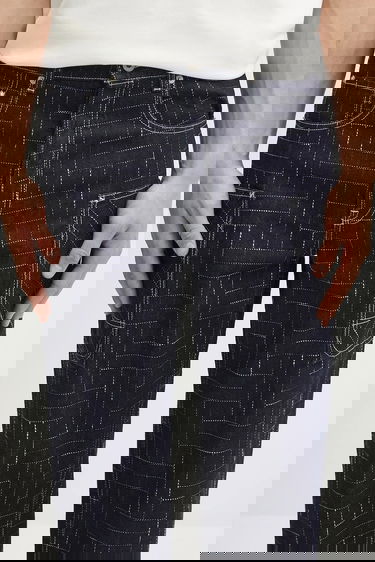 Карго панталони KENZO Kenzo Weave Cargo Monkey Fit Pants Тъмно синьо | FF65DP4086V1, 3