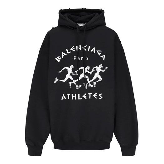 Суитчър Balenciaga Balenciaga SS21 Athletes Hoodie Черно | 641529TJVI71070