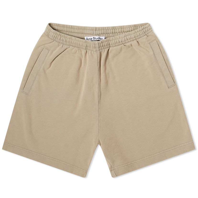 Къси панталони Acne Studios Rego Vintage Jersey Shorts "Concrete Grey" Бежово | CE0038-DKX