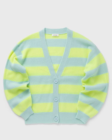 Пуловер American Vintage Striped Knit Button-Down Cardigan Многоцветен | RAX19BE25-JAUNE-FLUO-RAYE-CRYSTAL, 0