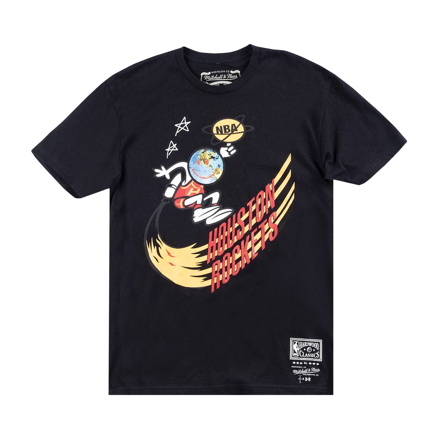 Тениска Cactus Jack by Travis Scott BR x Mitchell & Ness x Rockets T-Shirt Черно | BMTRMM19094 HROBLCK, 1