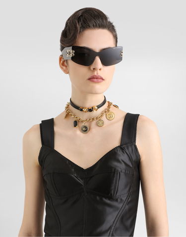 Съкратен топ Dolce & Gabbana Dolce & Gabbana Elastic Satin Bustier Top Черно | F7W98TGDCMXN0000, 1