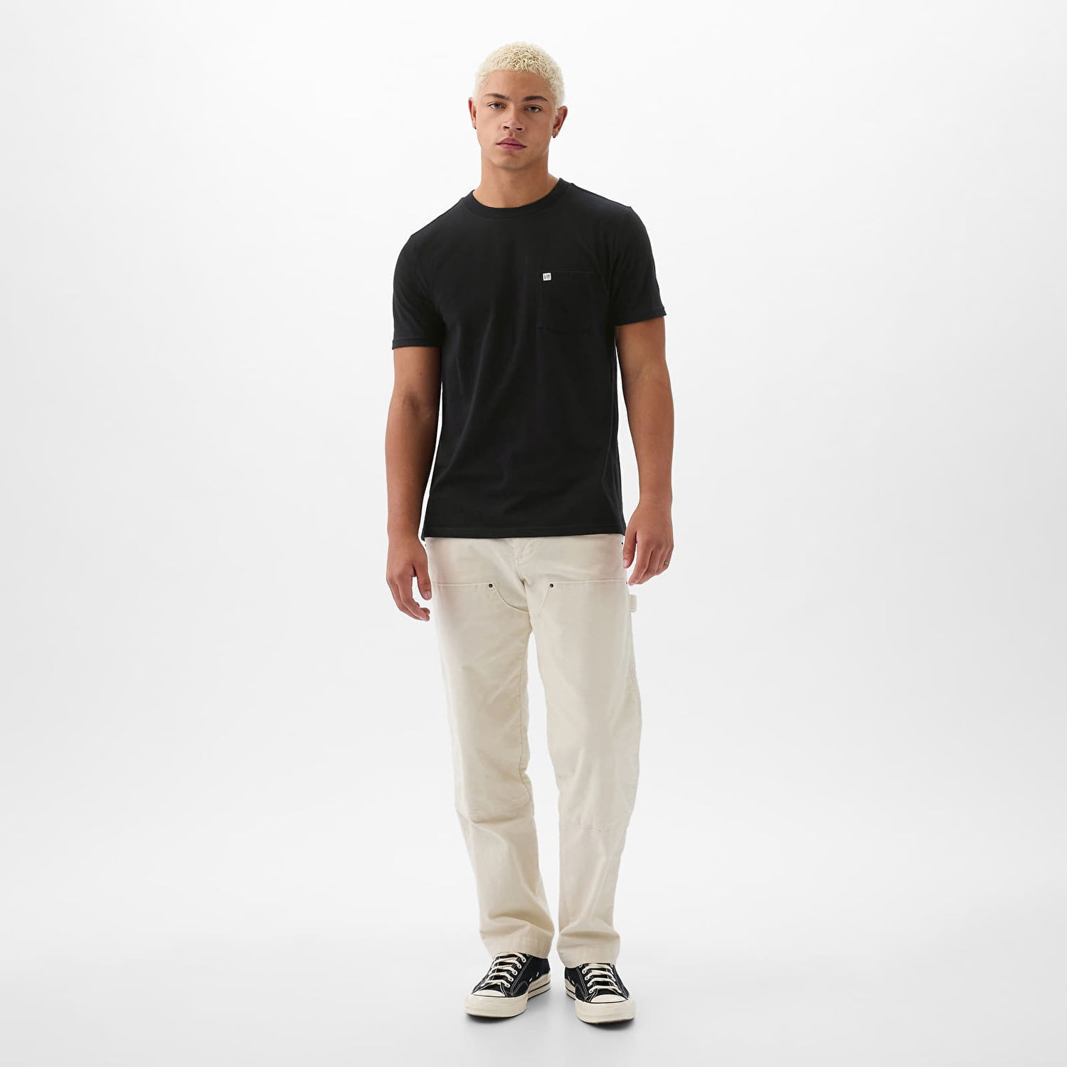 Тениска GAP Pocket Micro Logo Tee Black Черно | 857901-05, 1