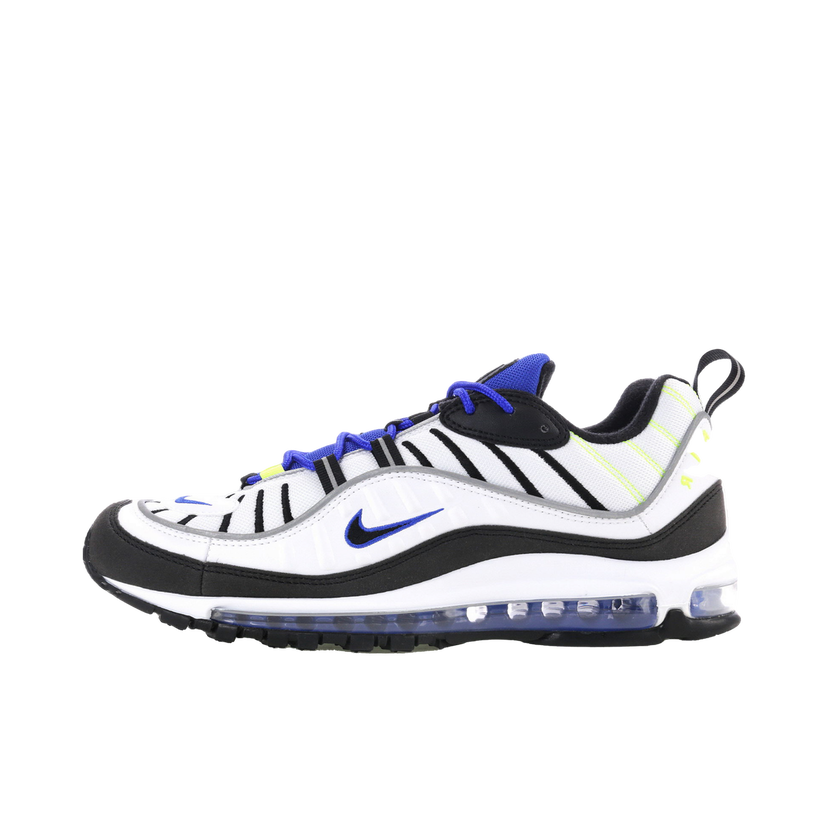 Кецове и обувки Nike Air Max 98 White Black Racer Blue Бяло | 640744-103