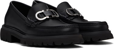Кецове и обувки FERRAGAMO Salvatore Ferragamo Gancini Ornament Lug Sole Loafers Черно | 773850, 3