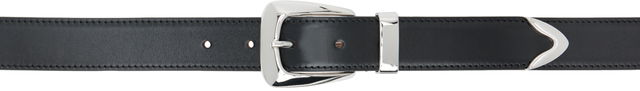 The Benny Black Leather Belt