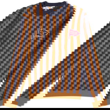 Пуловер MAISON KITSUNÉ Flag Logo Intarsia Stripe Knit Кафяво | LM00802KT1086-S476, 0