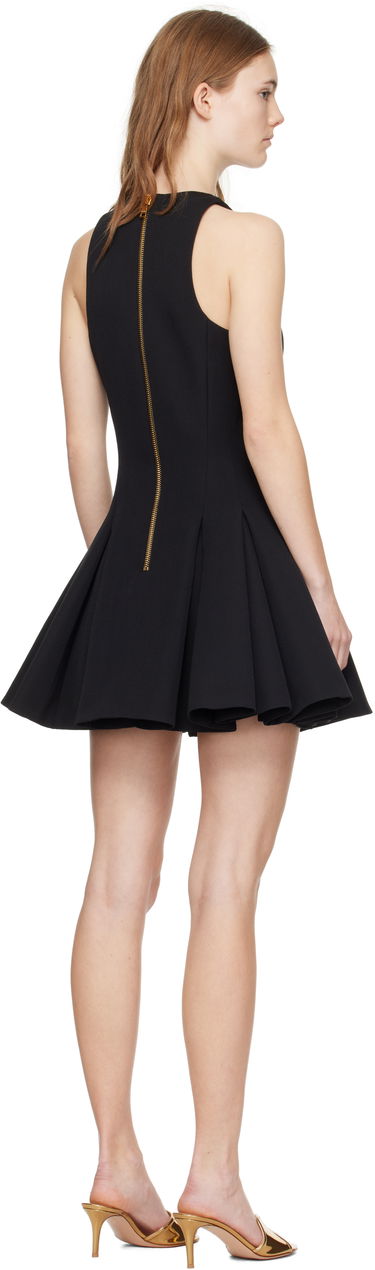 Pокля Balmain Balmain Flared Pleated Mini Dress Черно | EF1R5087ME54, 2