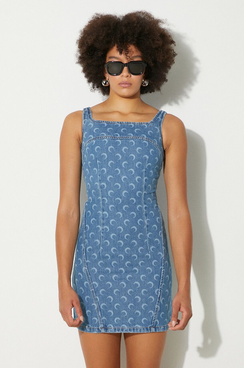 Pокля Marine Serre Denim Mini Dress Синьо | WDR056A, 0