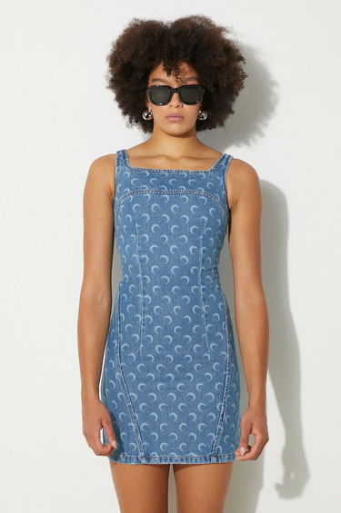 Pокля Marine Serre Denim Mini Dress Синьо | WDR056A, 0
