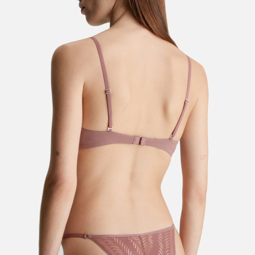 Бельо и чорапи CALVIN KLEIN Sculpt Jersey and Lace Unlined Triangle Bra Бежово | 000QF7540ELKO