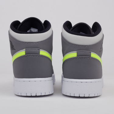 Кецове и обувки Jordan Air Jordan 1 Mid "Gun Smoke Volt" GS Сиво | 554725-072, 3