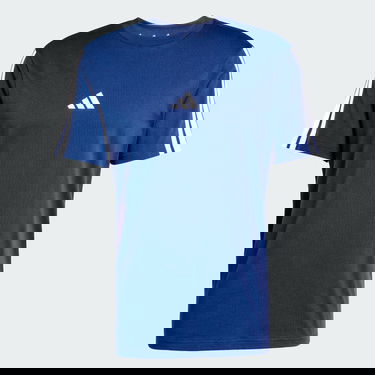 Тениска adidas Performance 3-Stripes Single Jersey T-Shirt Синьо | JW1950, 4