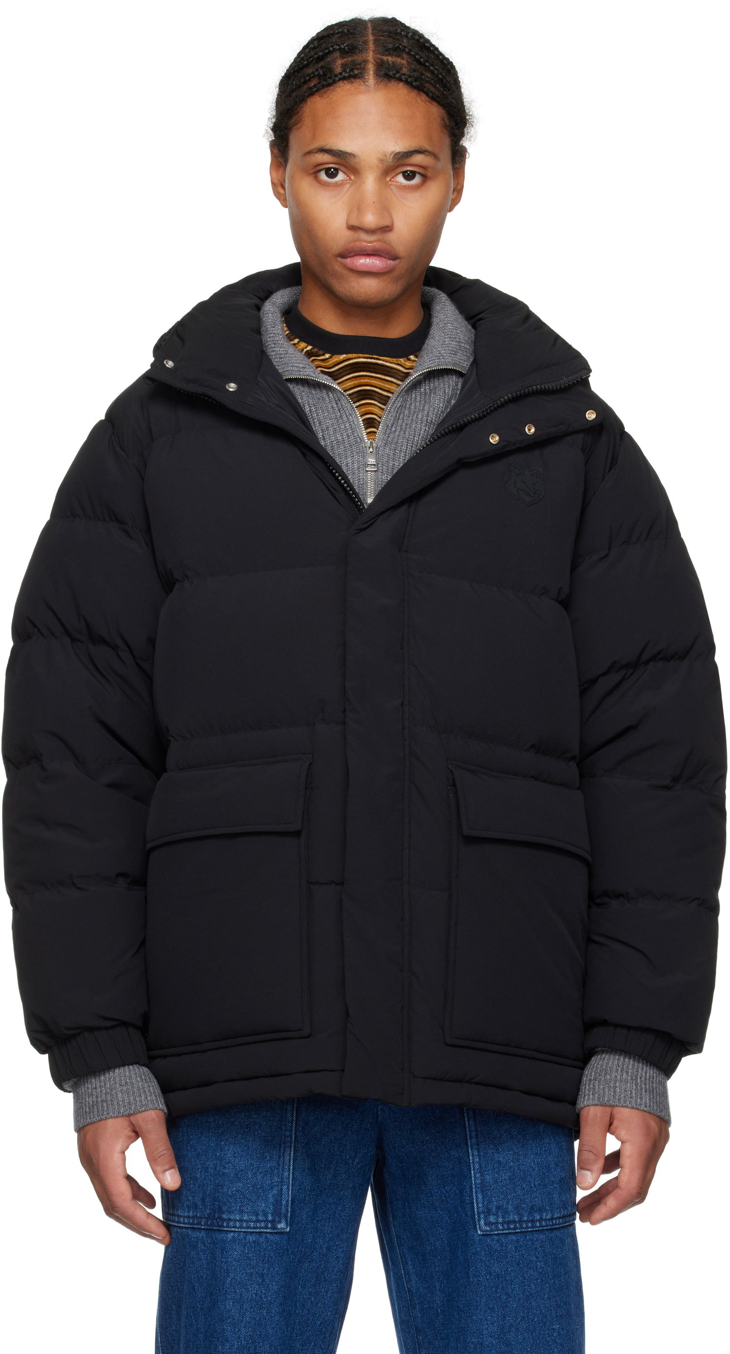Пухо яке MAISON KITSUNÉ Hooded Down Puffer Coat Черно | NM02209WQ4031, 0