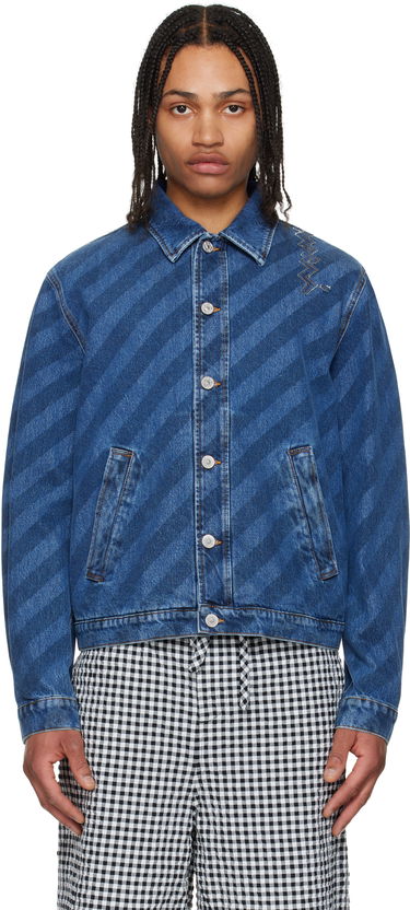 Яке Marni Marni Striped Denim Jacket Синьо | JUJU0050S0 USCX36, 0