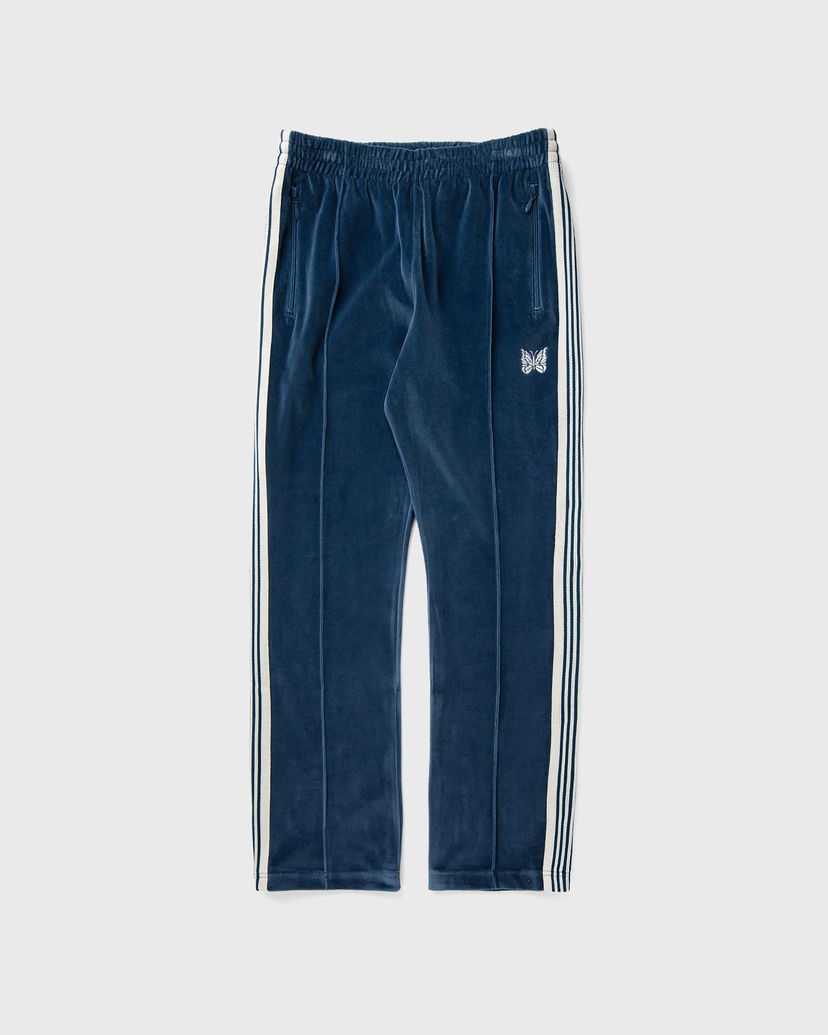 Спортни панталони Needles Narrow Track Velour Pants Синьо | PU280-A-MARINE-BLUE