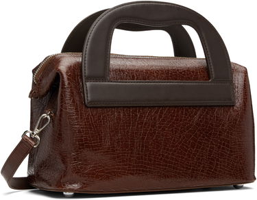 Дамска чанта KIKO KOSTADINOV Isadora Croc-Embossed Top-Handle Bag Кафяво | KKWAW25BG03-178, 2