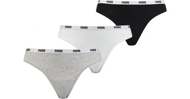 гащички Puma Puma Bikini String 3 Pack Сиво | 503008001-015, 1
