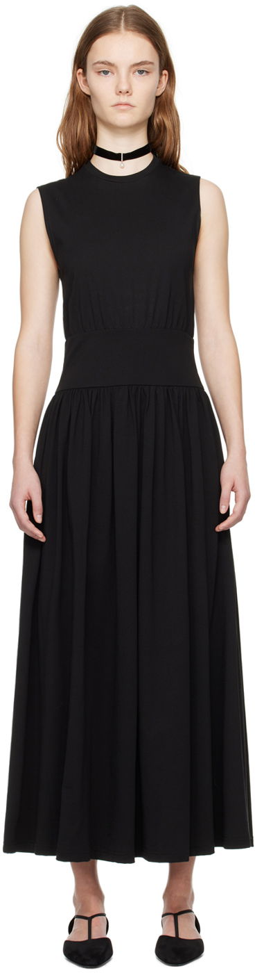 Pокля TOTEME Sleeveless Midi Dress Черно | 242-WRD1783-FB0093