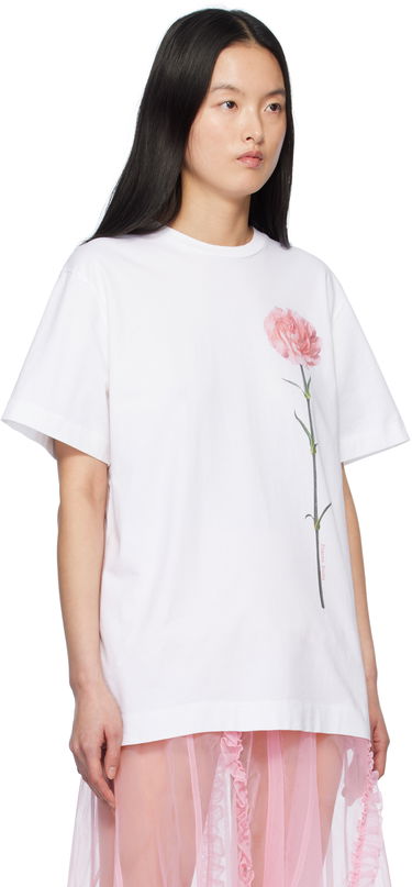 Тениска Simone Rocha Simone Rocha Carnation Print T-Shirt Бяло | 5195P32A-W 0569, 1