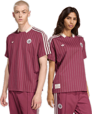 Фланелка adidas Performance Ajax Amsterdam Terrace Icons Soccer Jersey Бургунди | JM7348, 4