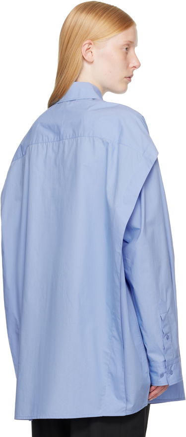 Риза 032C 032c Oversized 'Please Steam' Shirt Синьо | S25-URW-1309-300-W, 2